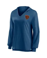 Women's Fanatics Navy Chicago Bears Jumper V-Neck Pullover Hoodie