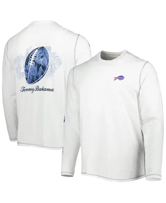 Men's Tommy Bahama White Buffalo Bills Laces Out Billboard Long Sleeve T-shirt