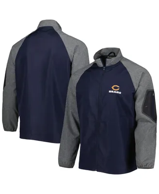 Men's Dunbrooke Navy Chicago Bears Hurricane Raglan Full-Zip Windbreaker Jacket