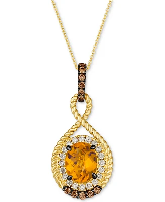 Le Vian Cinnamon Citrine (2-3/8 ct. t.w.) & Diamond (5/8 ct. t.w.) Pendant Necklace in 14k Gold, 18" + 2" extender