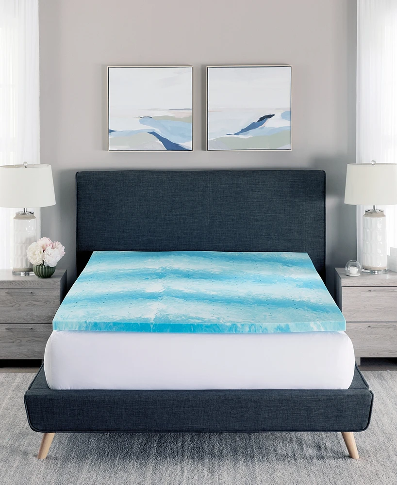 Closeout! ProSleep Cooling Gel Swirl 2" Memory Foam Mattress Topper