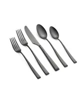 Cambridge Silversmiths Marlise Black Satin 20 Piece 18/10 Stainless Steel Flatware Set, Service for 4