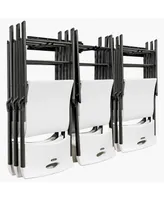 Raxgo Chair Storage Rack, Mounted Folding Chair Rack and Hanger System