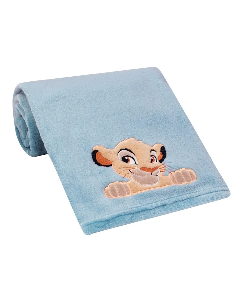 Lambs & Ivy Disney Baby Lion King Adventure Blue Simba Soft Minky Baby Blanket by