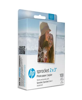 Hp Sprocket 2x3” Premium Zink Sticky Back Photo Paper - 100 Sheets