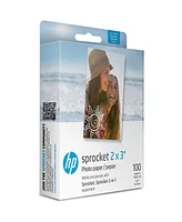 Hp Sprocket 2x3” Premium Zink Sticky Back Photo Paper - 100 Sheets