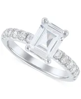 Grown With Love Igi Certified Lab Grown Diamond Emerald-Cut Engagement Ring (3 ct. t.w.) in 14k White Gold