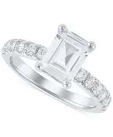 Grown With Love Igi Certified Lab Diamond Emerald-Cut Engagement Ring (3 ct. t.w.) 14k White Gold