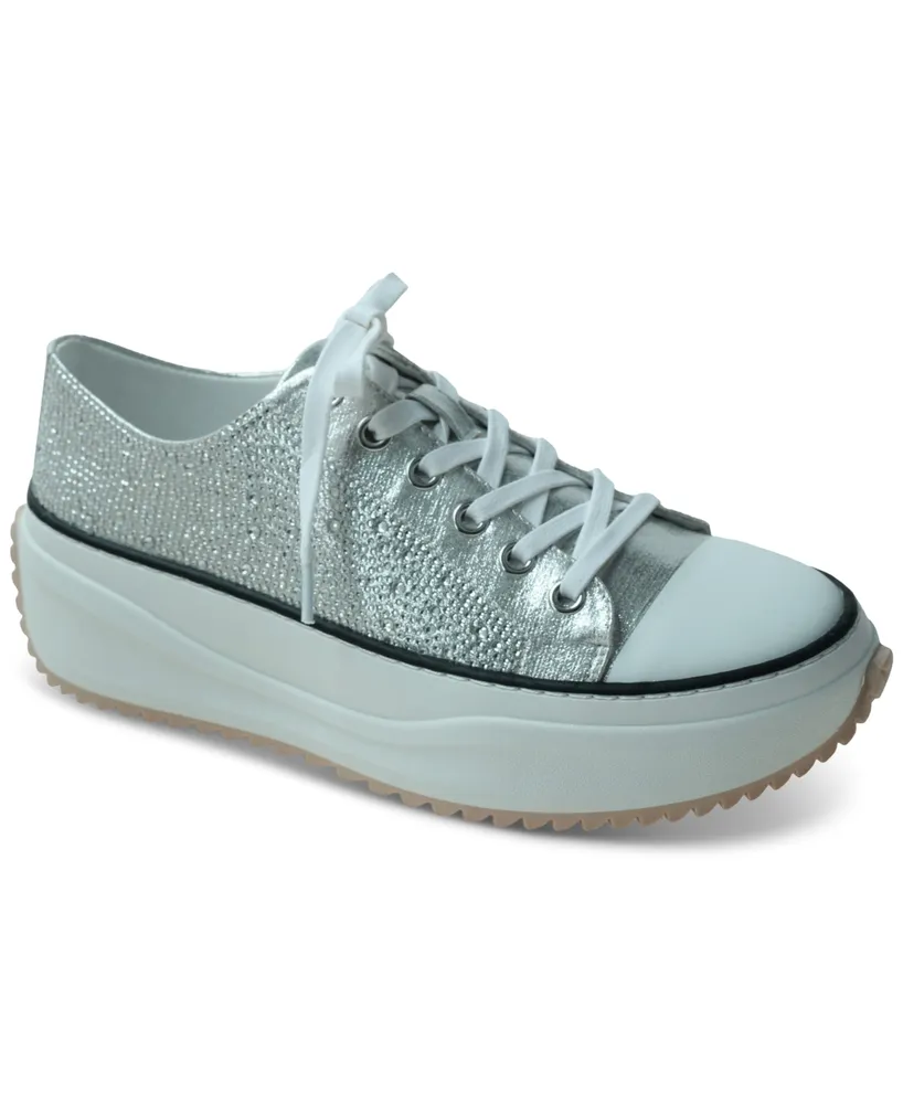 Wild Pair Highfive Bling Lace-Up Low-Top Sneakers, Created for Macy's
