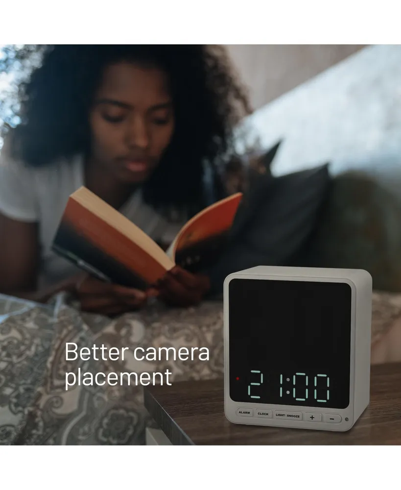 Wasserstein Alarm Clock Hidden Wyze Cam V3 Camera Case - Compatible with Wyze Cam V3 Only - Hidden Cover for Low-Key Camera Placement (White)