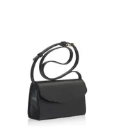 The Runthrough Leather Mini Bag (Black)