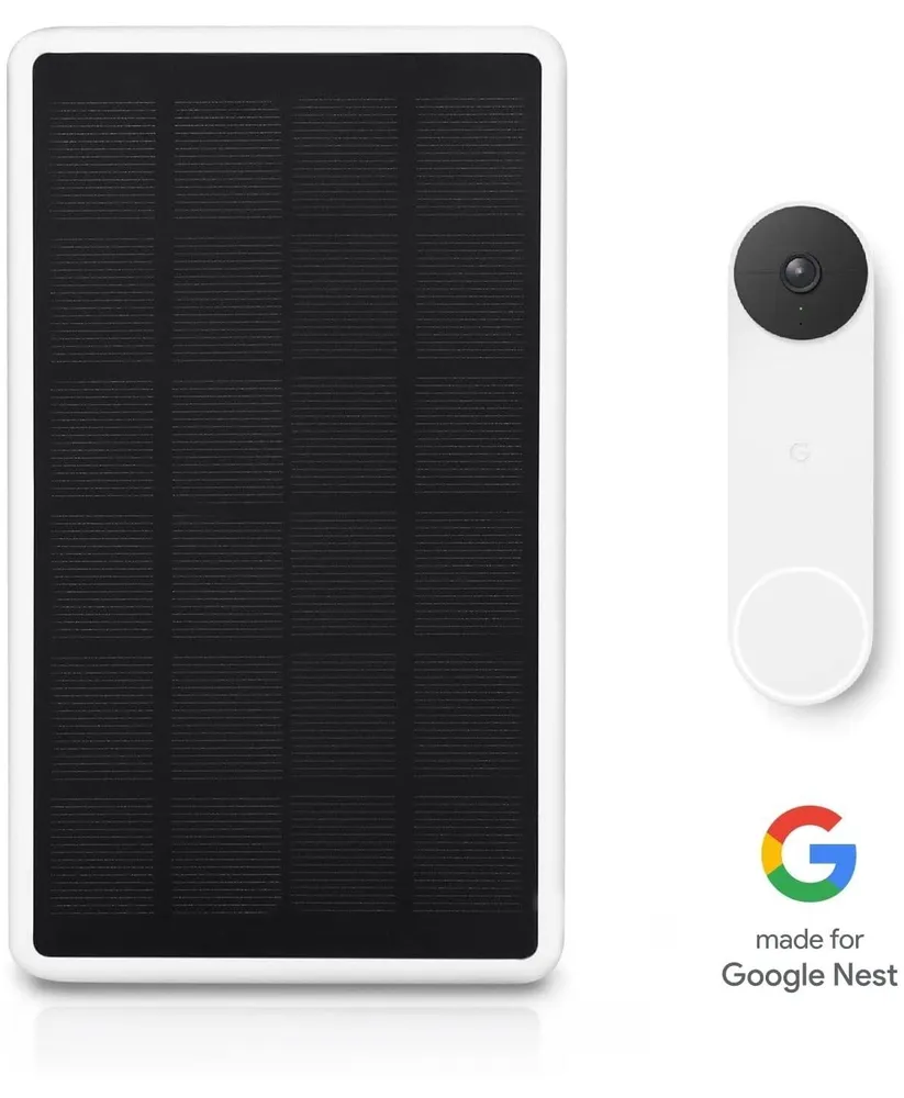 Wasserstein Solar Panel For Google Nest Doorbell (battery) With 1.7W Solar Power - Made for Google Nest