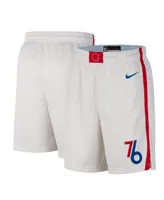 Men's Nike White, Blue Philadelphia 76ers 2022/23 City Edition Swingman Shorts