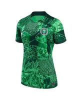 Women's Nike Green Nigeria National Team 2022/23 Home Breathe Stadium Replica Blank Jersey