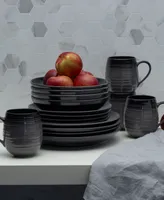 Mikasa Swirl Coupe 16 Piece Dinnerware Set, Service for 4