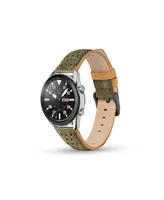 Timberland Unisex Daintree Dark Green Genuine Leather Universal Smart Watch Strap 22mm