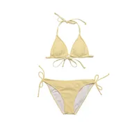 Toddler, Child Girls Marigold Stripe Triangle Bikini