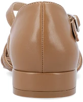 Journee Collection Women's Joannah Fisherman Ankle Strap Flat