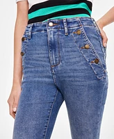 Karl Lagerfeld Paris Women's Sailor Flared-Leg Jeans