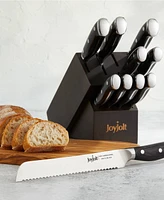 JoyJolt 11 Piece Assorted Knife Block and High Carbon Steel Kitchen Knife Set