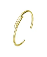 Rachel Glauber Ra 14K Gold Plated Bypass Cuff Bracelet