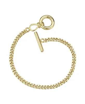 Ra 14K Gold Plated Cubic Zirconia Chain Bracelet