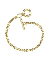 Rachel Glauber Ra 14K Gold Plated Cubic Zirconia Chain Bracelet