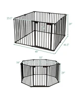 8 Panel Baby Safe Metal Gate Play Yard