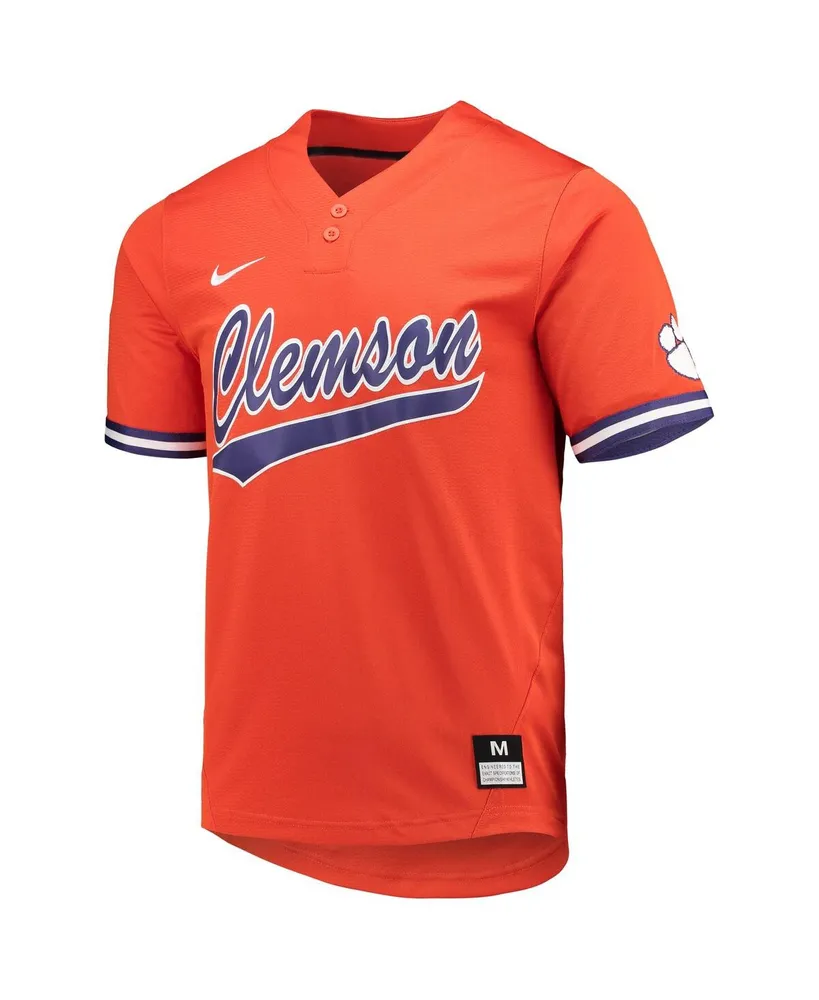 Men's and Women's Nike Orange Clemson Tigers Two-Button Replica Softball Jersey