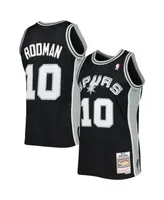 Men's Mitchell & Ness Dennis Rodman Black San Antonio Spurs 1993-94 Hardwood Classics Swingman Jersey