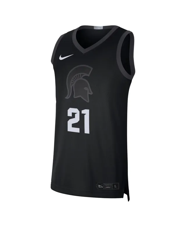 New Michigan State Spartans Men's Basketball Jersey Nike #21 WHITE GREEN XL