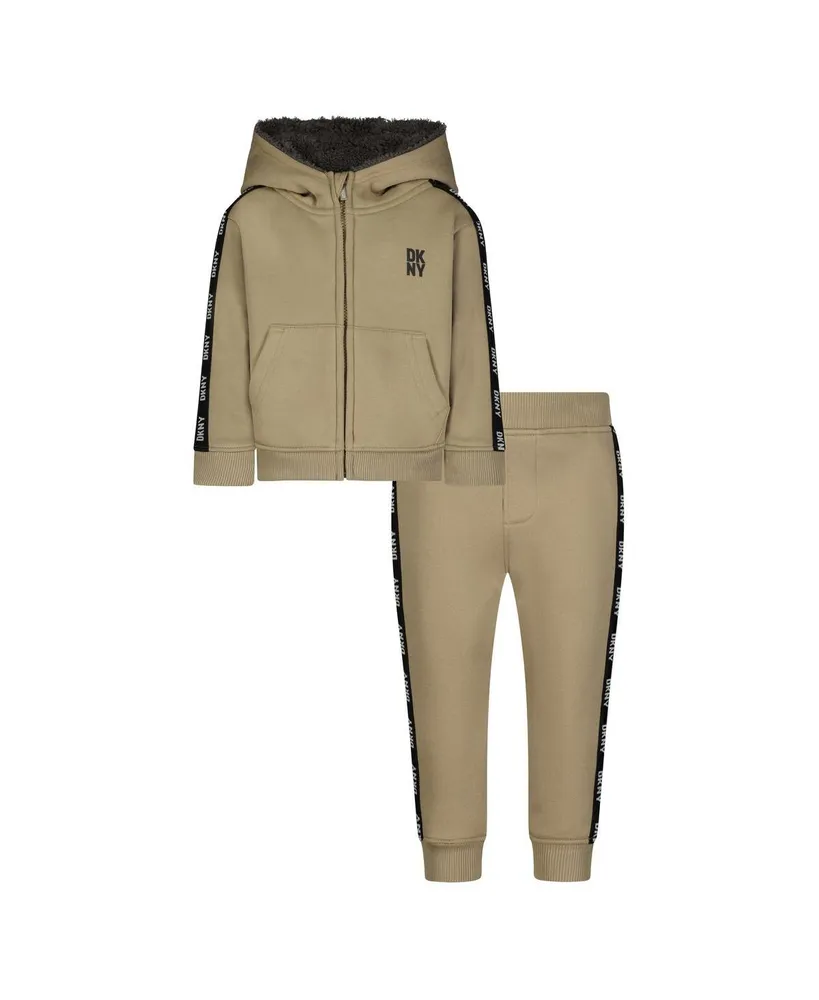 Dkny Little Boys 2 Piece Sherpa Lined Hoodie & Jogger Set