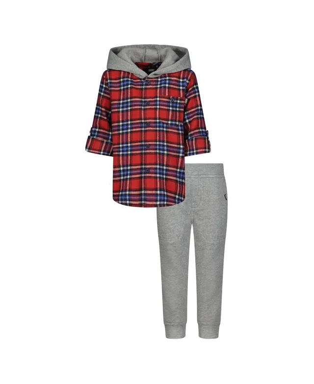 Dkny Little Boys 2 Piece Fleece Lined Hoodie & Jogger Set