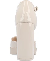 Journee Collection Women's Samarr Platform Block Heel Pumps