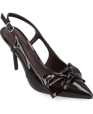 Journee Collection Women's Viera Bow Slingback Pumps
