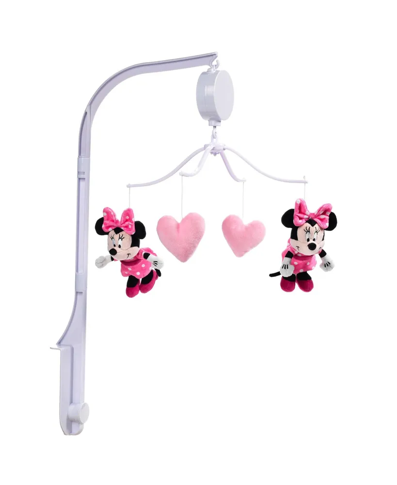Lambs & Ivy Disney Baby Minnie Mouse Love Pink Musical Baby Crib Mobile Soother