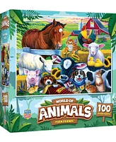 Masterpieces World of Animals - Farm Friends 100 Piece Jigsaw Puzzle