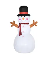 Homcom 6' Christmas Inflatable Snowman Outdoor Blow-Up Yard Decoration - Multi