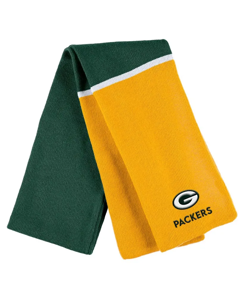 Women's Wear by Erin Andrews Green Green Bay Packers Colorblock Cuffed Knit Hat with Pom and Scarf Set