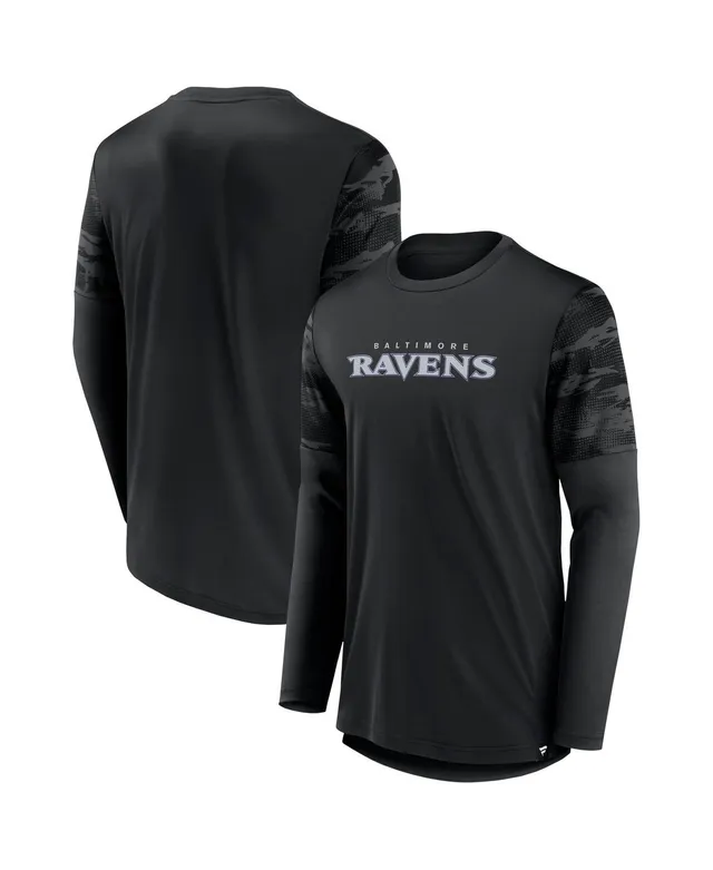 Men's Fanatics Branded Black Baltimore Ravens Shadow T-Shirt