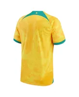 Men's Nike Yellow Australia National Team 2022/23 Home Replica Jersey