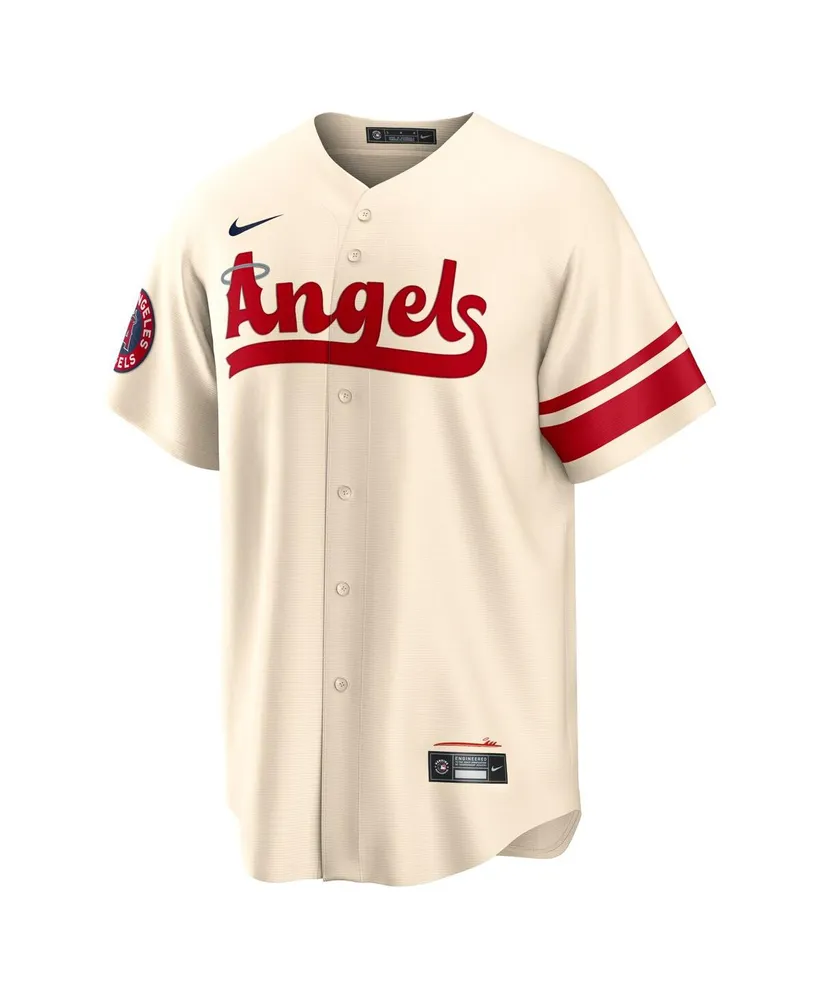 Men's Nike Cream Los Angeles Angels City Connect Replica Team Jersey