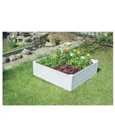 Nuvue Raised Deluxe Garden Bed 48 in. x 48 in. x 15 in. White