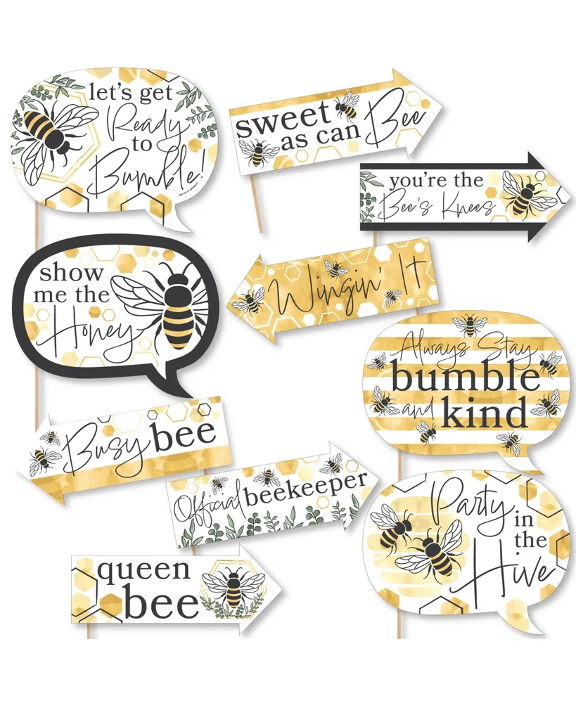 Big Dot Of Happiness Little Bumblebee - Bee Nursery Wall Art And