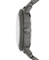 Fossil Men's Machine Quartz Gray Stainless Steel Bracelet Watch, 49mm