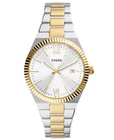 Fossil Women's Scarlette Quartz Two-Tone Stainless Steel Bracelet Watch, 38mm