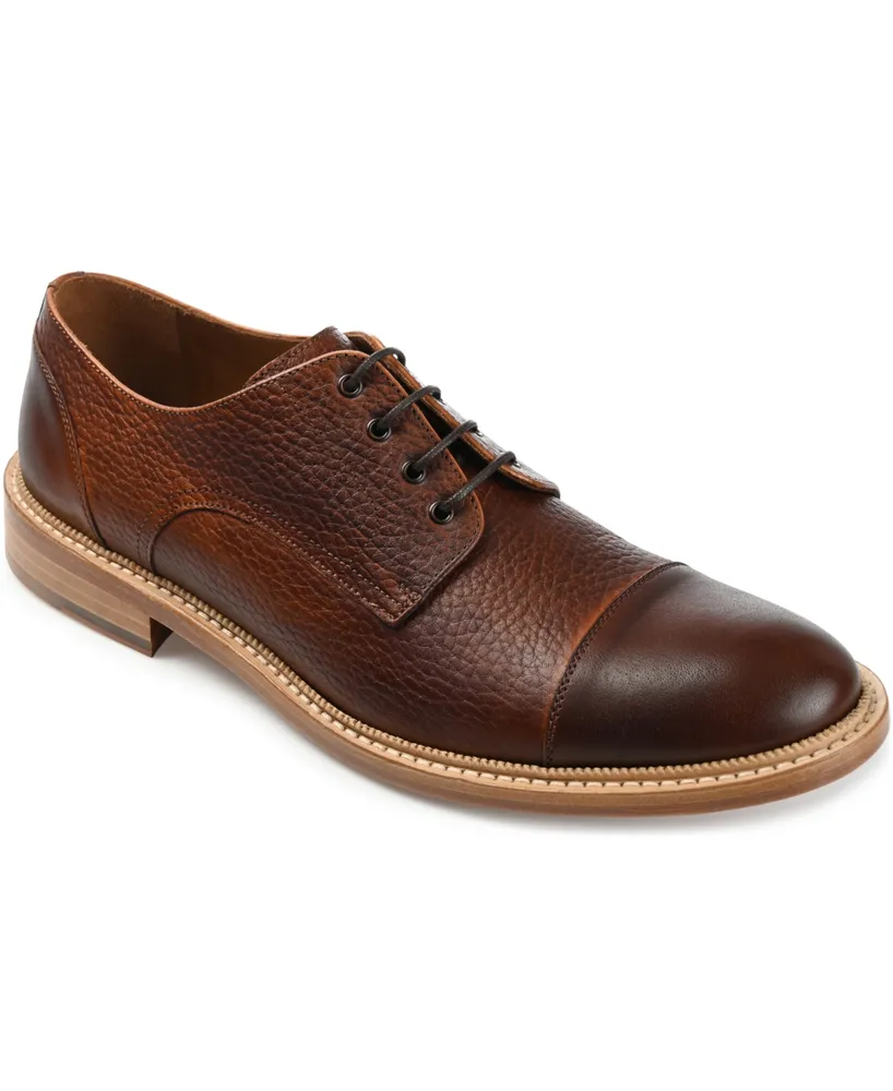 Taft Men's Rome Full-grain Leather Cap Toe Dress Shoes