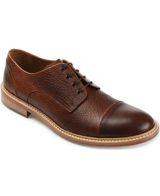 Taft Men's Rome Full-grain Leather Cap Toe Dress Shoes