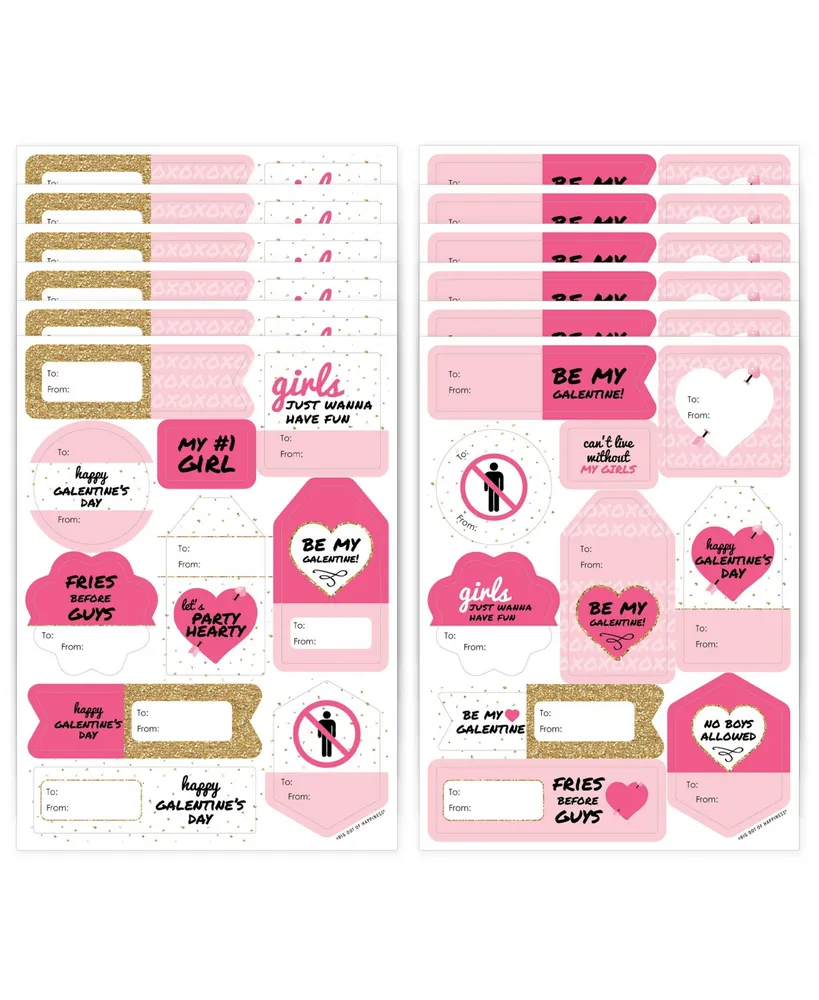 Be My Galentine - Valentine's Gift Tag Labels To & From Stickers - 120 Stickers