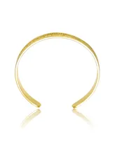 Rachel Glauber Ra Gold Plated with Cubic Zirconias Cuff Bracelet